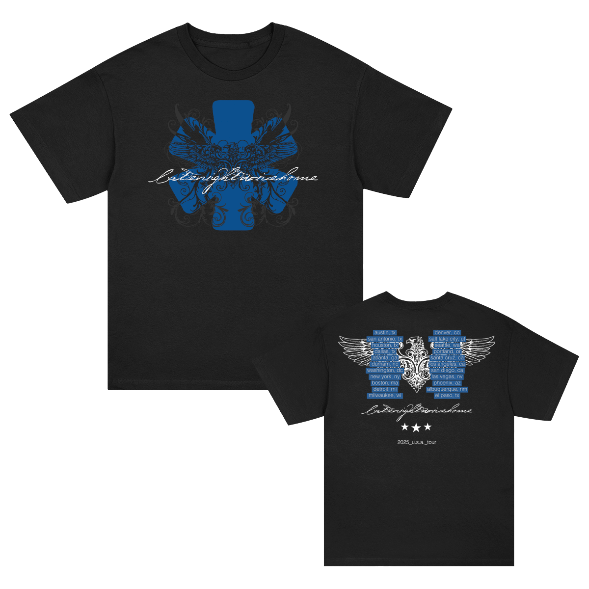 Eagle Summer Tour 2025 T-Shirt (Black)